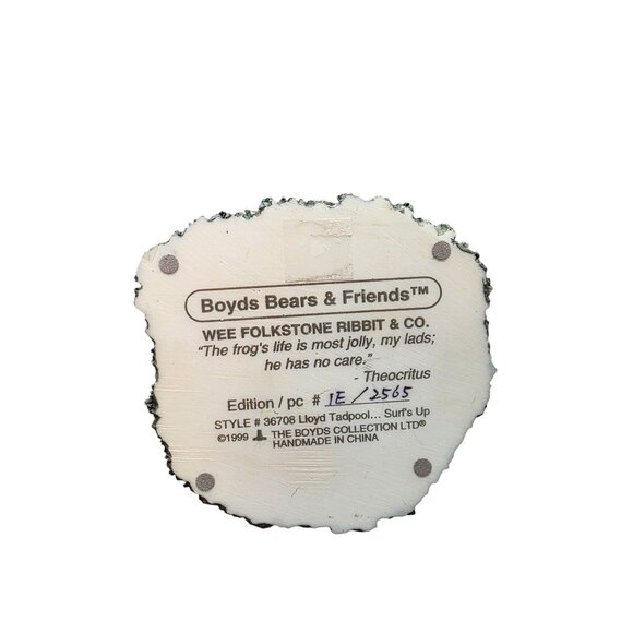 Boyd's Bears Frog Figure Lloyd Tadpool Vintage 1999 - Picture 9 of 10